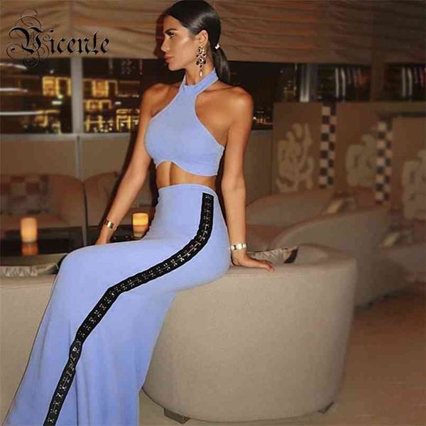 chic sky blue two pieces suit long skirt side hook design celebrity party club bandage 210520, White
chic sky blue two pieces suit long skirt side hook design celebrity party club bandage 210520, White