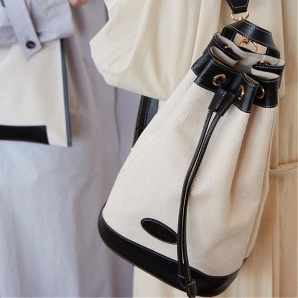 shoulder bags canvas bucket women bag large capacity solid color women's panelled casual woman backpack fashion daily purse
shoulder bags canvas bucket women bag large capacity solid color women's panelled casual woman backpack fashion daily purse