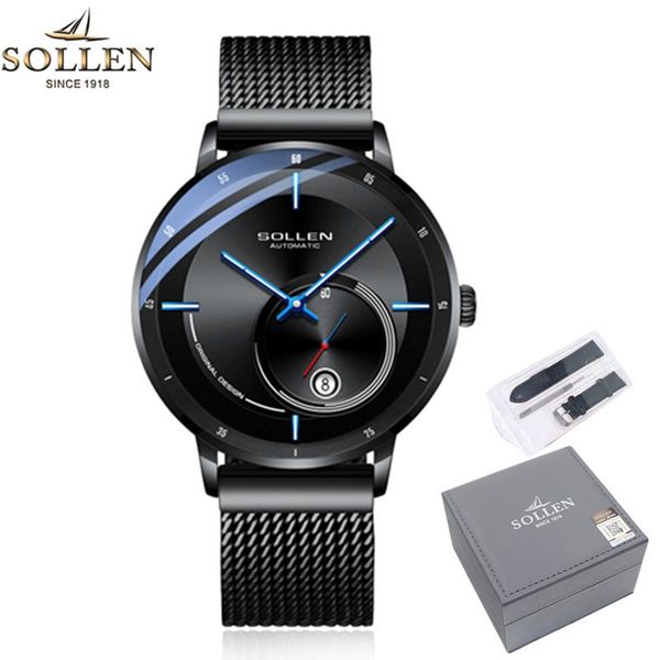 wristwatches sollen men mechanical watch date second sub dial ultra-thin mesh band luminous minimalism automatic wristwatch 309, Slivery;brown
wristwatches sollen men mechanical watch date second sub dial ultra-thin mesh band luminous minimalism automatic wristwatch 309, Slivery;brown