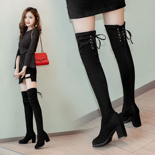 boots concise elegant over the knee thigh high classics fashion novelty autumn winter long solid platform hoof heels shoes, Black
boots concise elegant over the knee thigh high classics fashion novelty autumn winter long solid platform hoof heels shoes, Black
