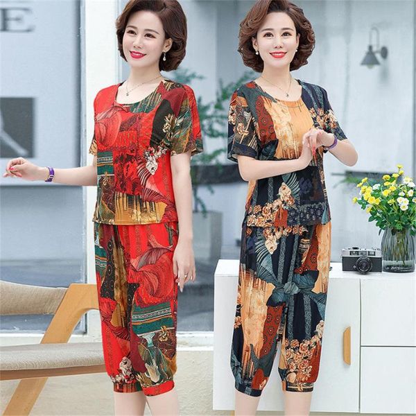 women's tracksuits middle-aged and elderly ice silk women sets summer short sleeve t-shirt & trousers 2 piece pants suits mom elegant c, Gray
women's tracksuits middle-aged and elderly ice silk women sets summer short sleeve t-shirt & trousers 2 piece pants suits mom elegant c, Gray