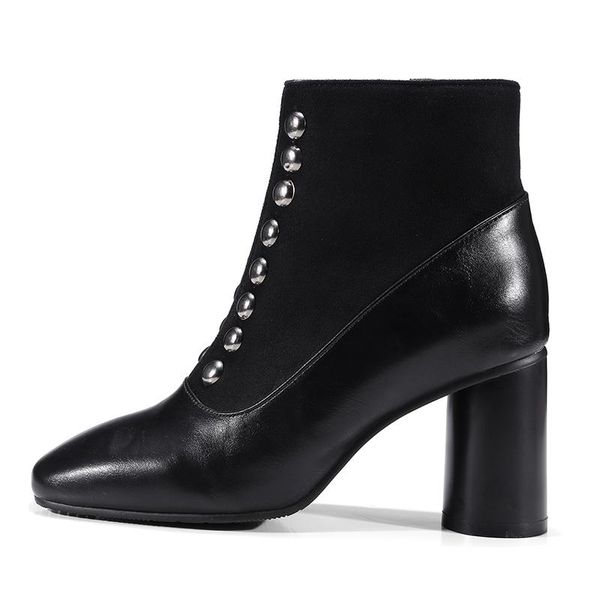 boots fanyuan vintage square toe ankle for women zipper high heels shoes rivets office ladies footwear size 32-48, Black
boots fanyuan vintage square toe ankle for women zipper high heels shoes rivets office ladies footwear size 32-48, Black