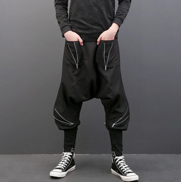 men's pants autumn personality fashion zipper loose harem mens trousers pantalones hombre cargo feet for men pantalon homme, Black
men's pants autumn personality fashion zipper loose harem mens trousers pantalones hombre cargo feet for men pantalon homme, Black