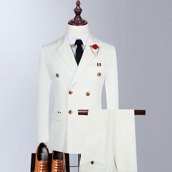 men's suits & blazers 3 pcs set jacket pants vest / 2021 fashion casual boutique slim business groom wedding double breasted, White;black
men's suits & blazers 3 pcs set jacket pants vest / 2021 fashion casual boutique slim business groom wedding double breasted, White;black