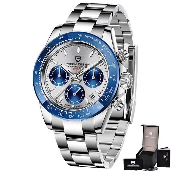 wristwatches 100m diver watch men sapphire crystal men's automatic watches pagani design mechanical wristwatch waterproof chronograph, Slivery;brown
wristwatches 100m diver watch men sapphire crystal men's automatic watches pagani design mechanical wristwatch waterproof chronograph, Slivery;brown