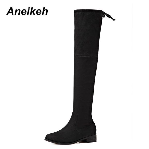 boots aneikeh elegant flock over-the-knee thick heel 2021 fashion lace-up shoes for women winter modern round toe sewing solid, Black
boots aneikeh elegant flock over-the-knee thick heel 2021 fashion lace-up shoes for women winter modern round toe sewing solid, Black