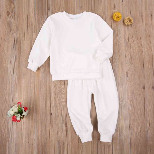 toddler kids boys girls clothes sets solid color round neck sweatshirt and long pants 2pcs outfits spring fall set 2, White
toddler kids boys girls clothes sets solid color round neck sweatshirt and long pants 2pcs outfits spring fall set 2, White