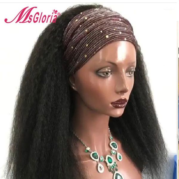 150% natural color headband wig human hair for women kinky straight wigs brazilian remy machine made1, Black;brown
150% natural color headband wig human hair for women kinky straight wigs brazilian remy machine made1, Black;brown