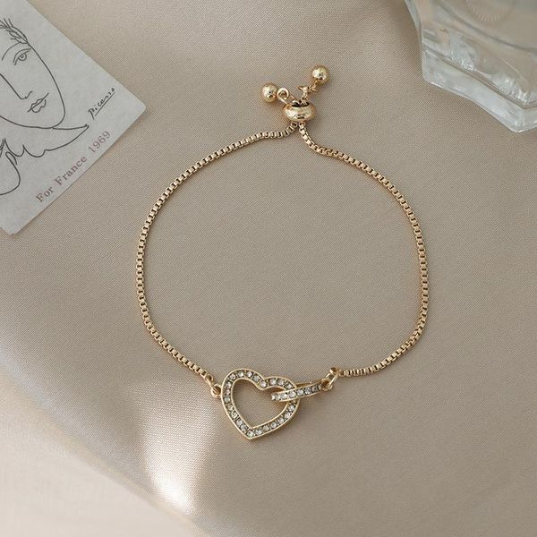 charm bracelets european and american fashion love heart bracelet ladies circles micro crystal trendy women girl jewelry gifts, Golden;silver
charm bracelets european and american fashion love heart bracelet ladies circles micro crystal trendy women girl jewelry gifts, Golden;silver