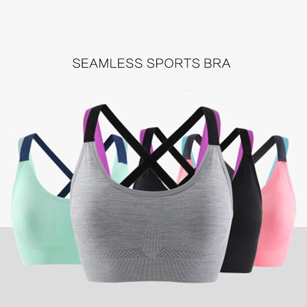 gym clothing sports bra for women push up cross straps yoga running fitness femme active wear padded underwear seamless, White;black
gym clothing sports bra for women push up cross straps yoga running fitness femme active wear padded underwear seamless, White;black