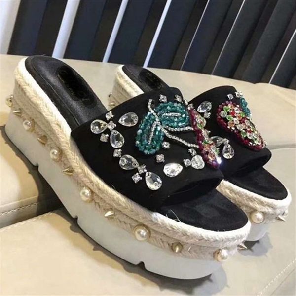 70% off wholesale sandals flip-flops platform shoes woman crystal zapatos de mujer suede pearl women wedge slippers chunky slip on chaussure, Black
70% off wholesale sandals flip-flops platform shoes woman crystal zapatos de mujer suede pearl women wedge slippers chunky slip on chaussure, Black