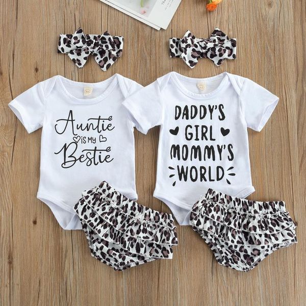 baby girls 3pcs summer clothes short sleeve letter print romper + leopard bloomers headband set clothing sets, White
baby girls 3pcs summer clothes short sleeve letter print romper + leopard bloomers headband set clothing sets, White