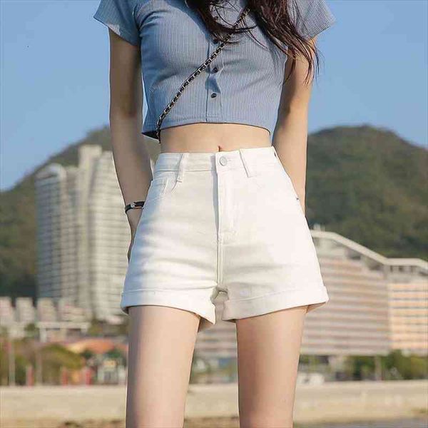 fashion casual blue denim womens short high waist buttons pockets slim fit summer beach streetwear jeans, White;black
fashion casual blue denim womens short high waist buttons pockets slim fit summer beach streetwear jeans, White;black