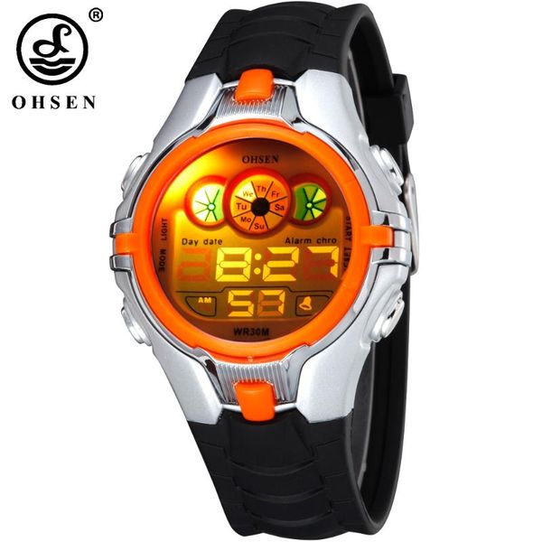 brand boys girls kids children digital sports watches alarm date satch 7 multi-color led light rubber strap wristwatch wristwatches, Slivery;brown
brand boys girls kids children digital sports watches alarm date satch 7 multi-color led light rubber strap wristwatch wristwatches, Slivery;brown