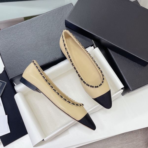 cruise chain-link accents flats nude smooth leather shoes chain trim almond shaped toe women luxury designers shoe grosgrain cap factory foo, Black
cruise chain-link accents flats nude smooth leather shoes chain trim almond shaped toe women luxury designers shoe grosgrain cap factory foo, Black