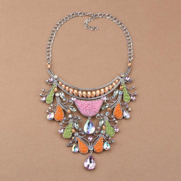 chokers 2021 fashionable design colorful crystal boho necklace alloy chain pendant chunky statement for young girls, Golden;silver
chokers 2021 fashionable design colorful crystal boho necklace alloy chain pendant chunky statement for young girls, Golden;silver