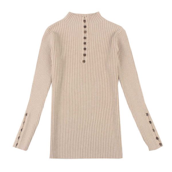 perhaps u women white black khaki button stand collar long sleeve knitted sheath bodycon solid autumn winter b0226 210529
perhaps u women white black khaki button stand collar long sleeve knitted sheath bodycon solid autumn winter b0226 210529