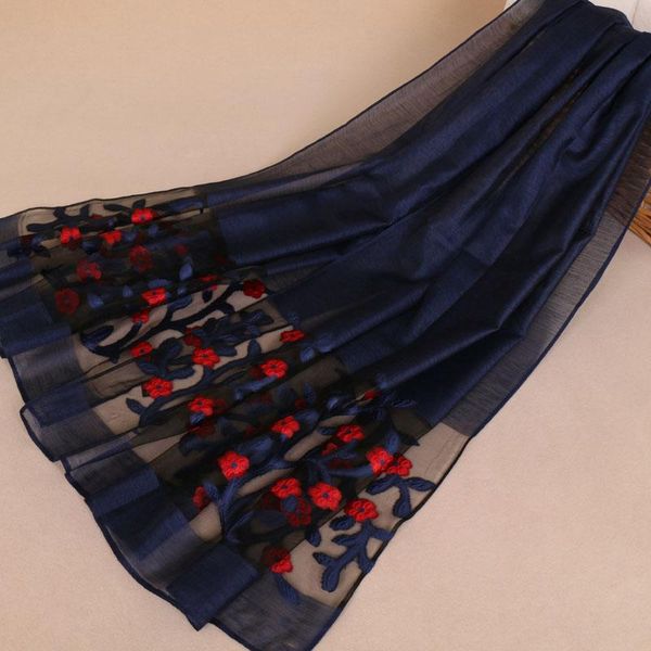 scarves laven imitation silk scarf women embroidered lace floral shawl solid color beach wrap foulard bandana 185*70cm, Blue;gray
scarves laven imitation silk scarf women embroidered lace floral shawl solid color beach wrap foulard bandana 185*70cm, Blue;gray