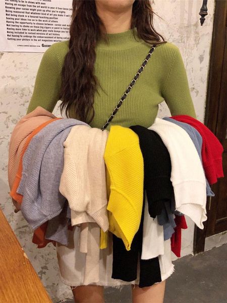 women's sweaters spring autumn and winter basic sweater long sleeve half-high collar pullover solid color base, White;black
women's sweaters spring autumn and winter basic sweater long sleeve half-high collar pullover solid color base, White;black