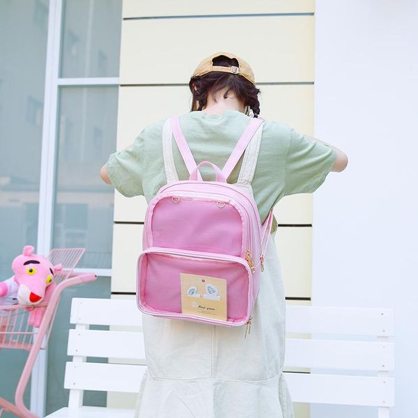 double shoulder cute korean fashion backpack transparent simple jelly ita bag jk cosplay bookbag style
double shoulder cute korean fashion backpack transparent simple jelly ita bag jk cosplay bookbag style