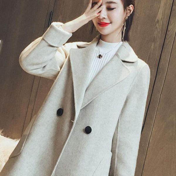 women's wool & blends winter coat women large size casaco feminino ladies autumn slim long section woolen female overcoat 1609, Black
women's wool & blends winter coat women large size casaco feminino ladies autumn slim long section woolen female overcoat 1609, Black