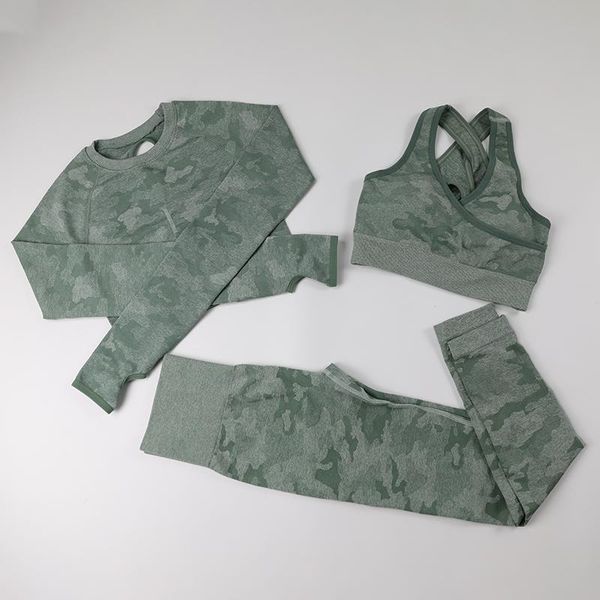 yoga outfit 2/3 piece camouflage set fitness high waist seamless leggings sport bra long sleeve gym clothing women's tracksuit
yoga outfit 2/3 piece camouflage set fitness high waist seamless leggings sport bra long sleeve gym clothing women's tracksuit