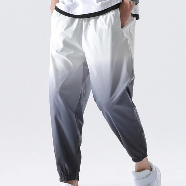 men's pants men casual gradient color drawstring summer mid rise pockets trousers loose oversize, Black
men's pants men casual gradient color drawstring summer mid rise pockets trousers loose oversize, Black