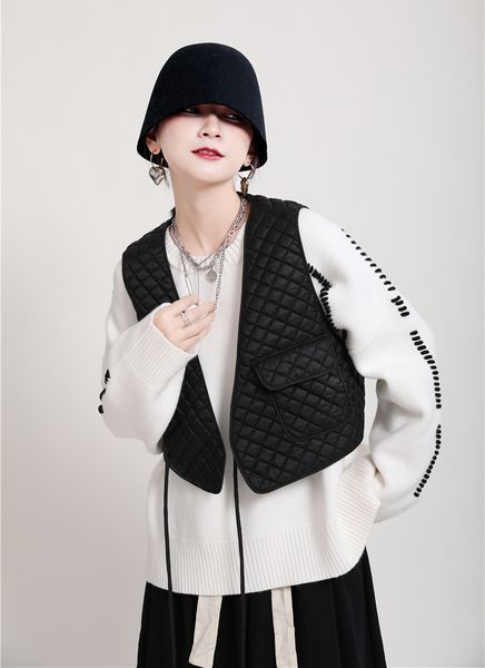 jacket Msxu outer wear woman's loose cotton all-match lace diamond women's waistcoat fall and winter vest, Black;brown
jacket Msxu outer wear woman's loose cotton all-match lace diamond women's waistcoat fall and winter vest, Black;brown