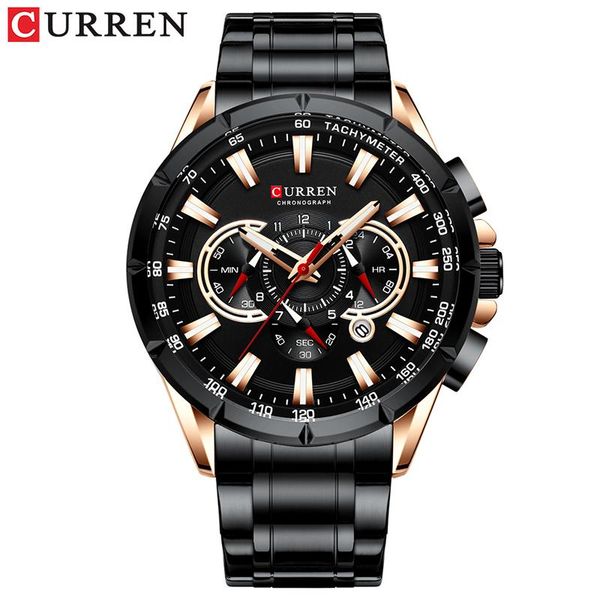wristwatches curren brand business men's watch luminous waterproof chronograph military sports stainless steel watches relogio masculin, Slivery;brown
wristwatches curren brand business men's watch luminous waterproof chronograph military sports stainless steel watches relogio masculin, Slivery;brown