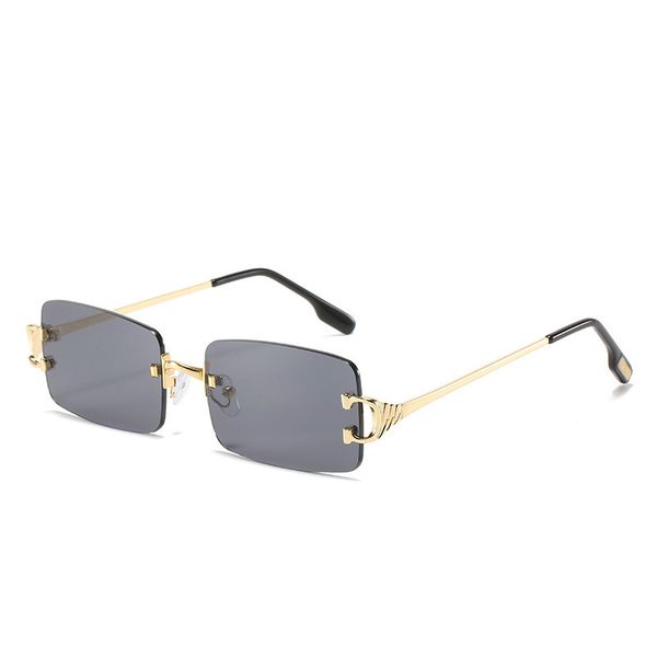 design sunglasses new fashion rimless cut small box men's and women's trendy, White;black
design sunglasses new fashion rimless cut small box men's and women's trendy, White;black