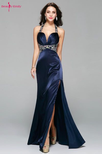 evening dresses beauty emily hanging v neck rhinestone satin sleeveless party dress high split open back prom gowns vestido, Black;red
evening dresses beauty emily hanging v neck rhinestone satin sleeveless party dress high split open back prom gowns vestido, Black;red