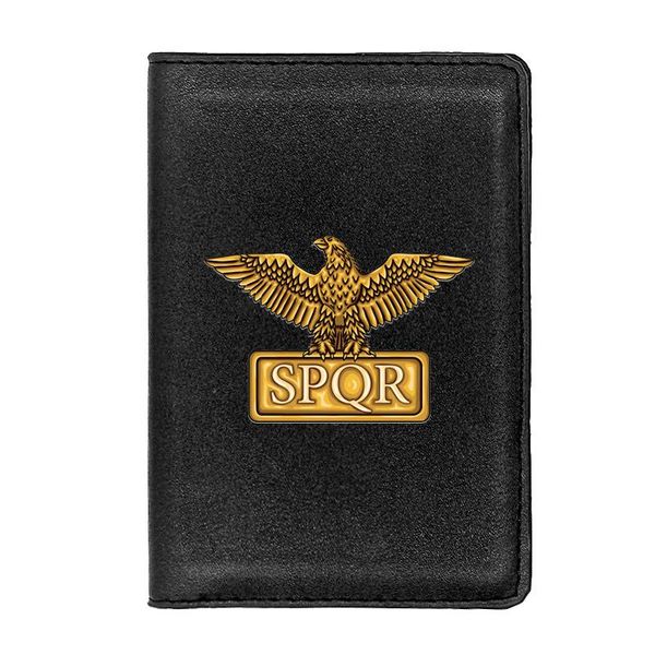 card holders leather classic spqr roman republic printing travel passport cover id case, Brown;gray
card holders leather classic spqr roman republic printing travel passport cover id case, Brown;gray
