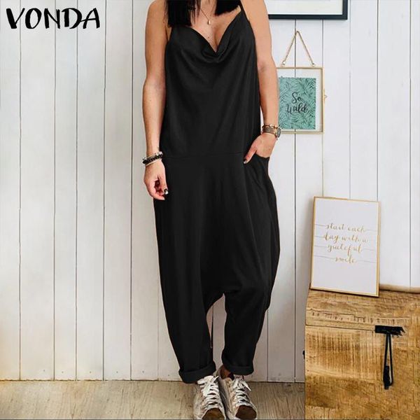 plus size ol office rompers vonda 2021 casual solid color v neck long playsuits femme bohemian party overalls loose pants women's jumps, Black;white
plus size ol office rompers vonda 2021 casual solid color v neck long playsuits femme bohemian party overalls loose pants women's jumps, Black;white