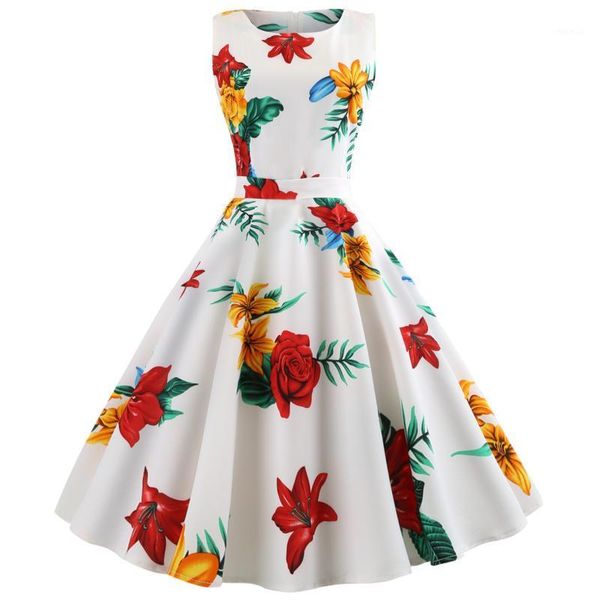 summer dress women sleeveless white floral print vintage casual tank retro robe rockabilly chic party dresses vestidos, Black;gray
summer dress women sleeveless white floral print vintage casual tank retro robe rockabilly chic party dresses vestidos, Black;gray