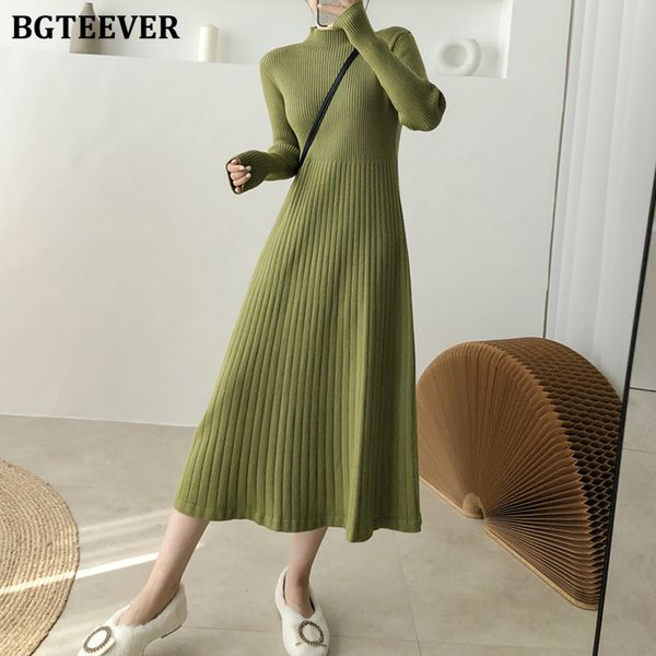 bgteever elegant warm half turtleneck ladies a-line sweater dress full sleeve slim waist women knitted mid-calf vestidos autumn, Black;gray
bgteever elegant warm half turtleneck ladies a-line sweater dress full sleeve slim waist women knitted mid-calf vestidos autumn, Black;gray