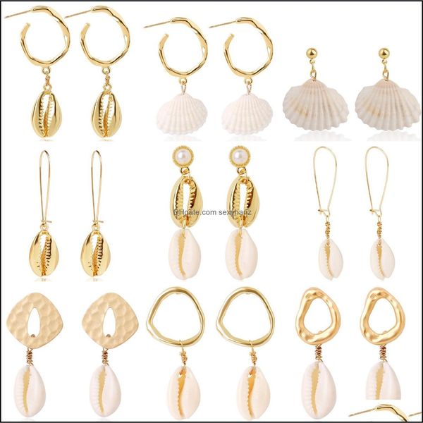 stud jewelrybohemia ins white shell earring alloy women natural conch shells earrings drop delivery 2021 lscg2, Golden;silver
stud jewelrybohemia ins white shell earring alloy women natural conch shells earrings drop delivery 2021 lscg2, Golden;silver