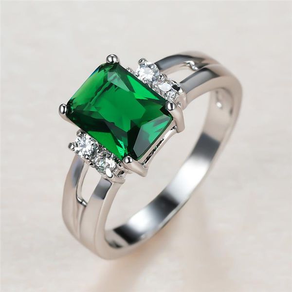 luxury male female green crystal ring charm silver color thin wedding rings for women men promise square zircon engagement, Slivery;golden
luxury male female green crystal ring charm silver color thin wedding rings for women men promise square zircon engagement, Slivery;golden