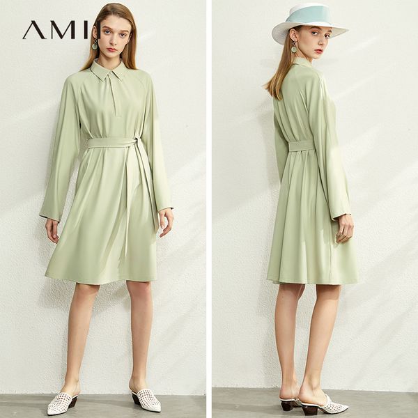 Amii Minimalist Spring Straight Shirt Dress Women Elegant Solid Turn-down Collar Belt Loose Female Mid Long Dresses 12040081, Green
Amii Minimalist Spring Straight Shirt Dress Women Elegant Solid Turn-down Collar Belt Loose Female Mid Long Dresses 12040081, Green