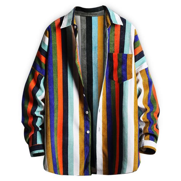 men shirt autumn spring fashion striped print shirts long sleeve male casual button streetwear chemise homme men's, White;black
men shirt autumn spring fashion striped print shirts long sleeve male casual button streetwear chemise homme men's, White;black