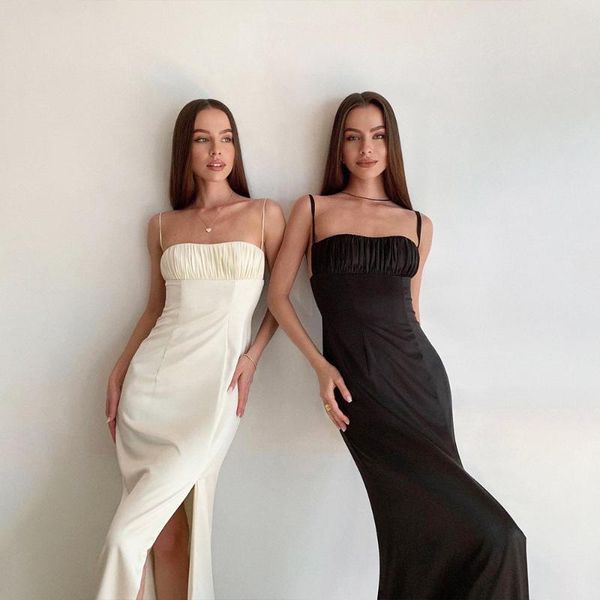 casual dresses autumn women spaghetti strap party backless dress split solid slim lady ankle fashion length vintage wear sundress, Black;gray
casual dresses autumn women spaghetti strap party backless dress split solid slim lady ankle fashion length vintage wear sundress, Black;gray