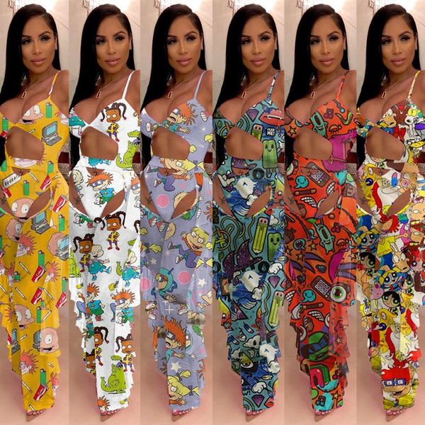 european summer beach cartoon print two piece fashion fit sleeveless suspender bra and pants women's suit dress, White
european summer beach cartoon print two piece fashion fit sleeveless suspender bra and pants women's suit dress, White