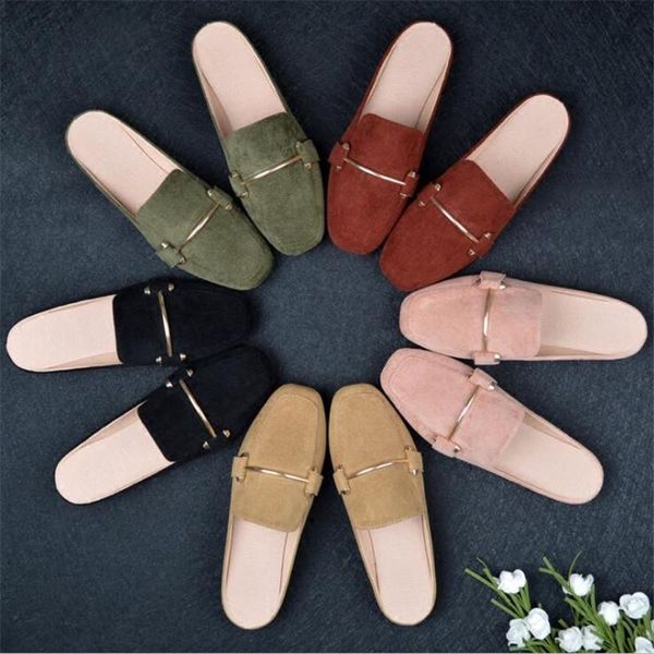 slippers 2021 fashion women's flat shoes baotou semi-slip female lazy people wear casual muller, Black
slippers 2021 fashion women's flat shoes baotou semi-slip female lazy people wear casual muller, Black