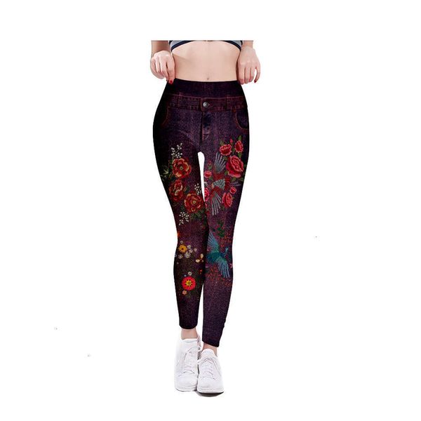 women's tracksuits tracksuitssuper elastic women's high waist large yoga digital printing imitation denim rose fitness hip lifting, Gray
women's tracksuits tracksuitssuper elastic women's high waist large yoga digital printing imitation denim rose fitness hip lifting, Gray