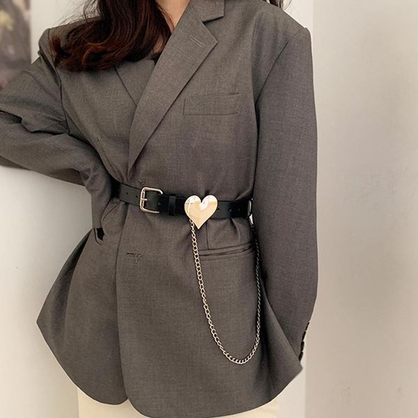belts punk leather belt for women chain heart buckle waist strap gothic designer brand female jeans trouser dress decorative waistband, Black;brown
belts punk leather belt for women chain heart buckle waist strap gothic designer brand female jeans trouser dress decorative waistband, Black;brown