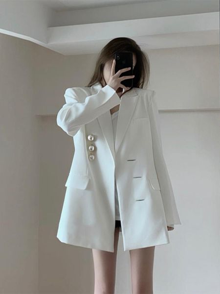 women's suits & blazers suit jacket a014, White;black 
women's suits & blazers suit jacket a014, White;black