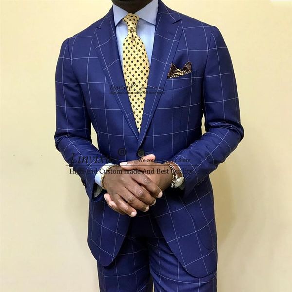 men's suits & blazers fashion blue plaid men notch lapel wedding groom tuxedos slim fit business blazer 2 piece set jacket pants terno, White;black
men's suits & blazers fashion blue plaid men notch lapel wedding groom tuxedos slim fit business blazer 2 piece set jacket pants terno, White;black