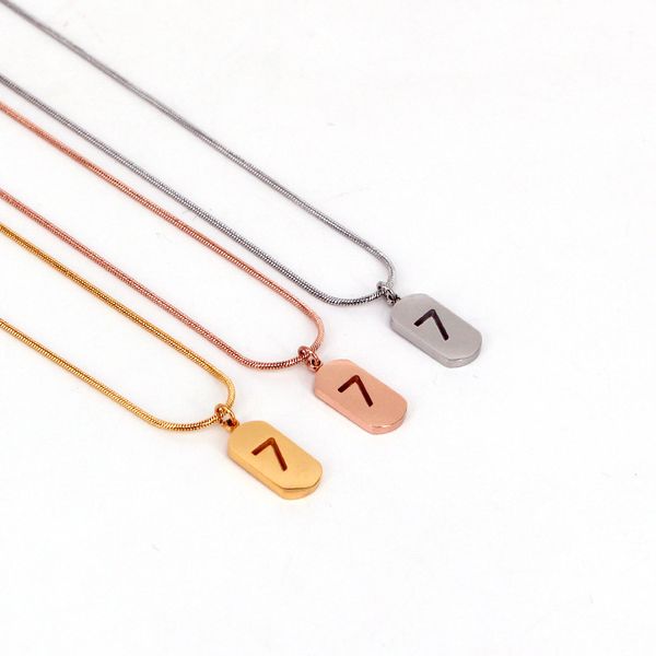 x9-205 fashion simple lucky number 7 oval brand necklace trendy personality digital pendant snake bone clavicle chain, Silver
x9-205 fashion simple lucky number 7 oval brand necklace trendy personality digital pendant snake bone clavicle chain, Silver