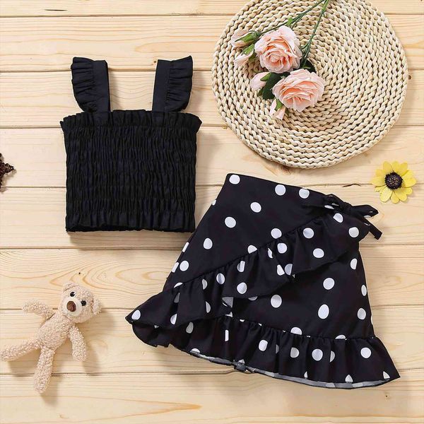 1 5y girls summer clothes kids two piece set solid color suspender and printed a line short skirt, White
1 5y girls summer clothes kids two piece set solid color suspender and printed a line short skirt, White