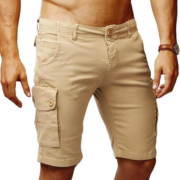 casual shorts men solid color button zip multi pockets cotton beach trousers men's clothing 2021, White;black
casual shorts men solid color button zip multi pockets cotton beach trousers men's clothing 2021, White;black