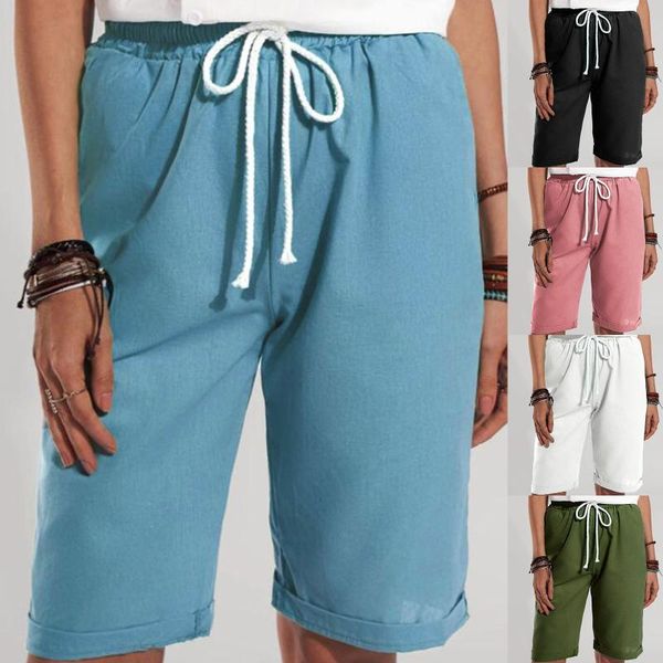 women's shorts women linen cotton casual short drawstring high waist plus size xxl female long summer large cropped breeches, White;black
women's shorts women linen cotton casual short drawstring high waist plus size xxl female long summer large cropped breeches, White;black